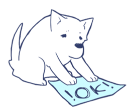 Daily life of a white dog sticker #7123878