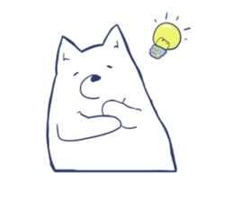 Daily life of a white dog sticker #7123884