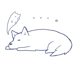 Daily life of a white dog sticker #7123896