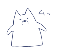 Daily life of a white dog sticker #7123901