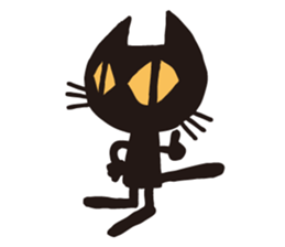 pantomimist of a black cat sticker #7124072