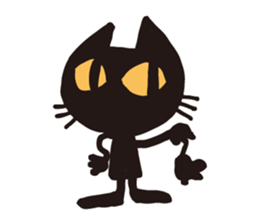 pantomimist of a black cat sticker #7124073