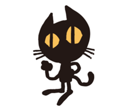 pantomimist of a black cat sticker #7124074