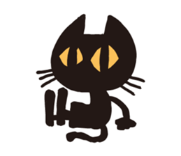 pantomimist of a black cat sticker #7124076