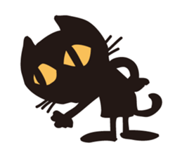 pantomimist of a black cat sticker #7124078