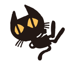 pantomimist of a black cat sticker #7124079