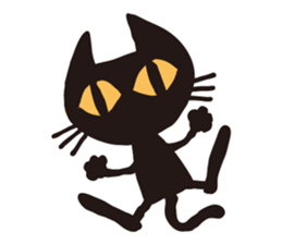 pantomimist of a black cat sticker #7124080