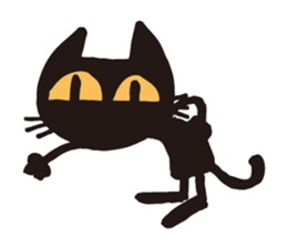 pantomimist of a black cat sticker #7124081