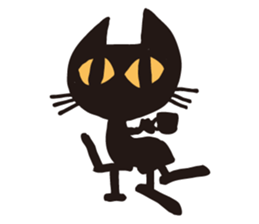 pantomimist of a black cat sticker #7124084