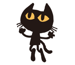 pantomimist of a black cat sticker #7124085