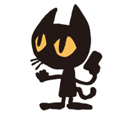 pantomimist of a black cat sticker #7124086