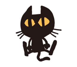 pantomimist of a black cat sticker #7124087