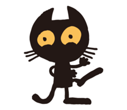 pantomimist of a black cat sticker #7124088