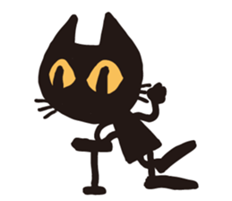 pantomimist of a black cat sticker #7124089