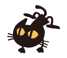 pantomimist of a black cat sticker #7124090