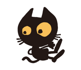 pantomimist of a black cat sticker #7124091