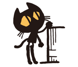 pantomimist of a black cat sticker #7124092
