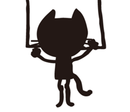 pantomimist of a black cat sticker #7124093