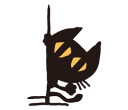 pantomimist of a black cat sticker #7124094