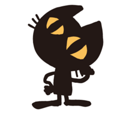 pantomimist of a black cat sticker #7124095