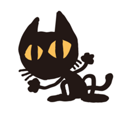 pantomimist of a black cat sticker #7124096