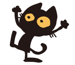 pantomimist of a black cat sticker #7124097