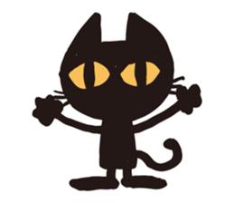 pantomimist of a black cat sticker #7124098