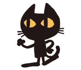 pantomimist of a black cat sticker #7124099