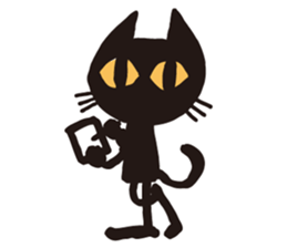 pantomimist of a black cat sticker #7124100