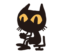 pantomimist of a black cat sticker #7124101