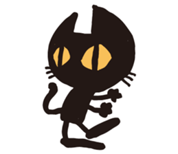 pantomimist of a black cat sticker #7124102