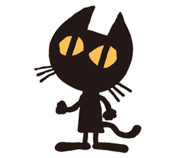 pantomimist of a black cat sticker #7124103