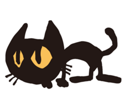 pantomimist of a black cat sticker #7124104