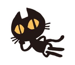 pantomimist of a black cat sticker #7124105