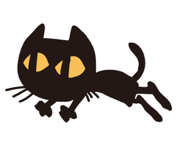 pantomimist of a black cat sticker #7124106