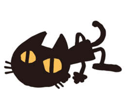 pantomimist of a black cat sticker #7124107
