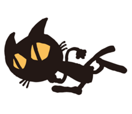 pantomimist of a black cat sticker #7124108