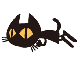 pantomimist of a black cat sticker #7124109