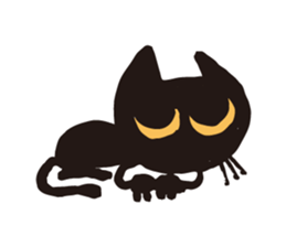 pantomimist of a black cat sticker #7124110