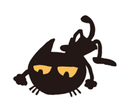 pantomimist of a black cat sticker #7124111