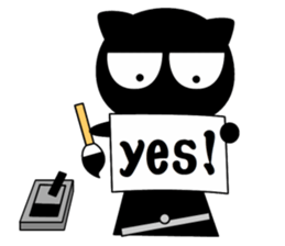 black cats (majic & japanese culture) sticker #7124495