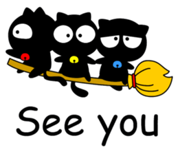 black cats (majic & japanese culture) sticker #7124507