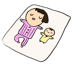 A baby and the family4 sticker #7125363