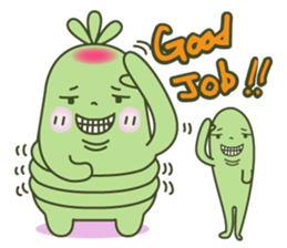 Succulent Plants buff happy stamp sticker #7125758