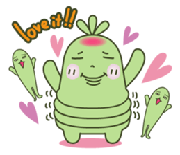 Succulent Plants buff happy stamp sticker #7125771