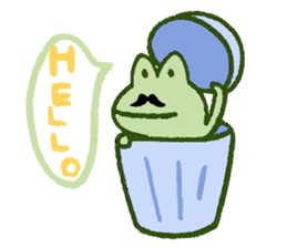 Mr. hige of a frog. sticker #7126232