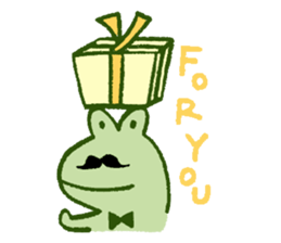 Mr. hige of a frog. sticker #7126234