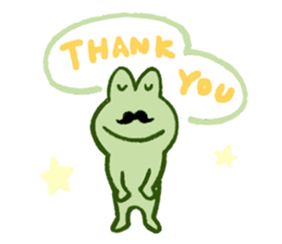 Mr. hige of a frog. sticker #7126235