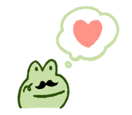 Mr. hige of a frog. sticker #7126236