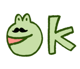 Mr. hige of a frog. sticker #7126239